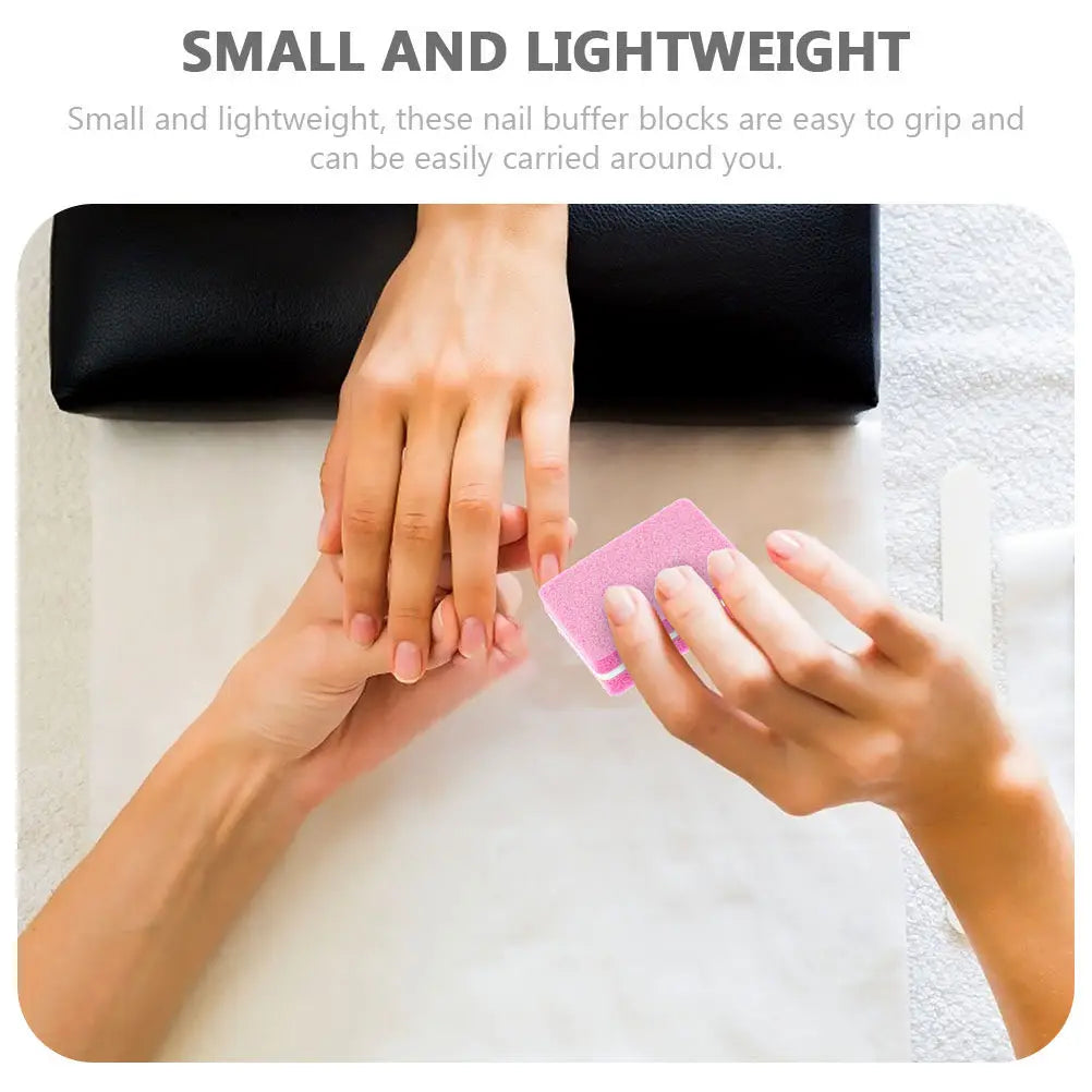 100-Pack 4-Sided Mini Sponge Nail Buffer Blocks | Salon & Home Nail Buffer Blocks QXL