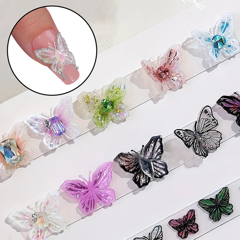 3D Butterfly Silicone Nail Mold | DIY UV Gel Carving Stencil Silicone Nail Mold QXL