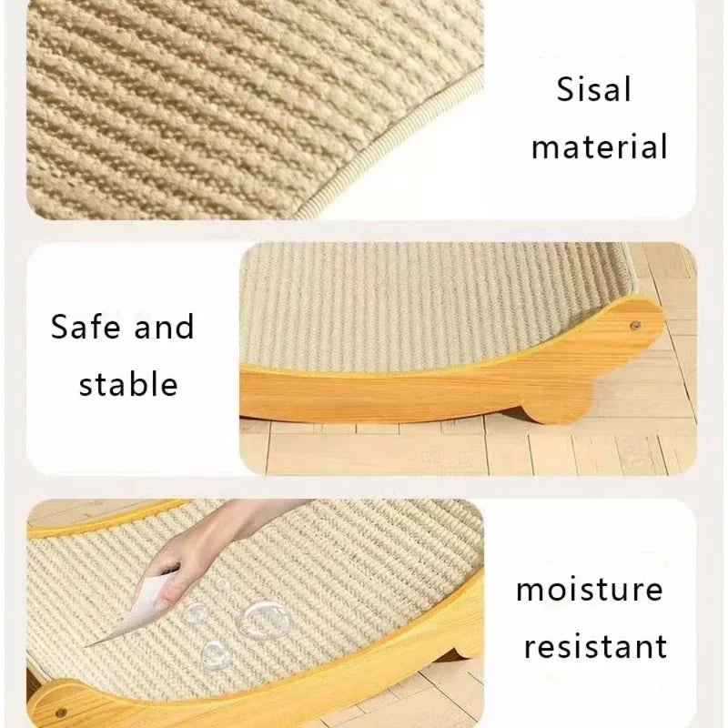 Cat Scratch Board & Bed | Wood & Sisal Scratcher Pad Cat Scratch Board QXL