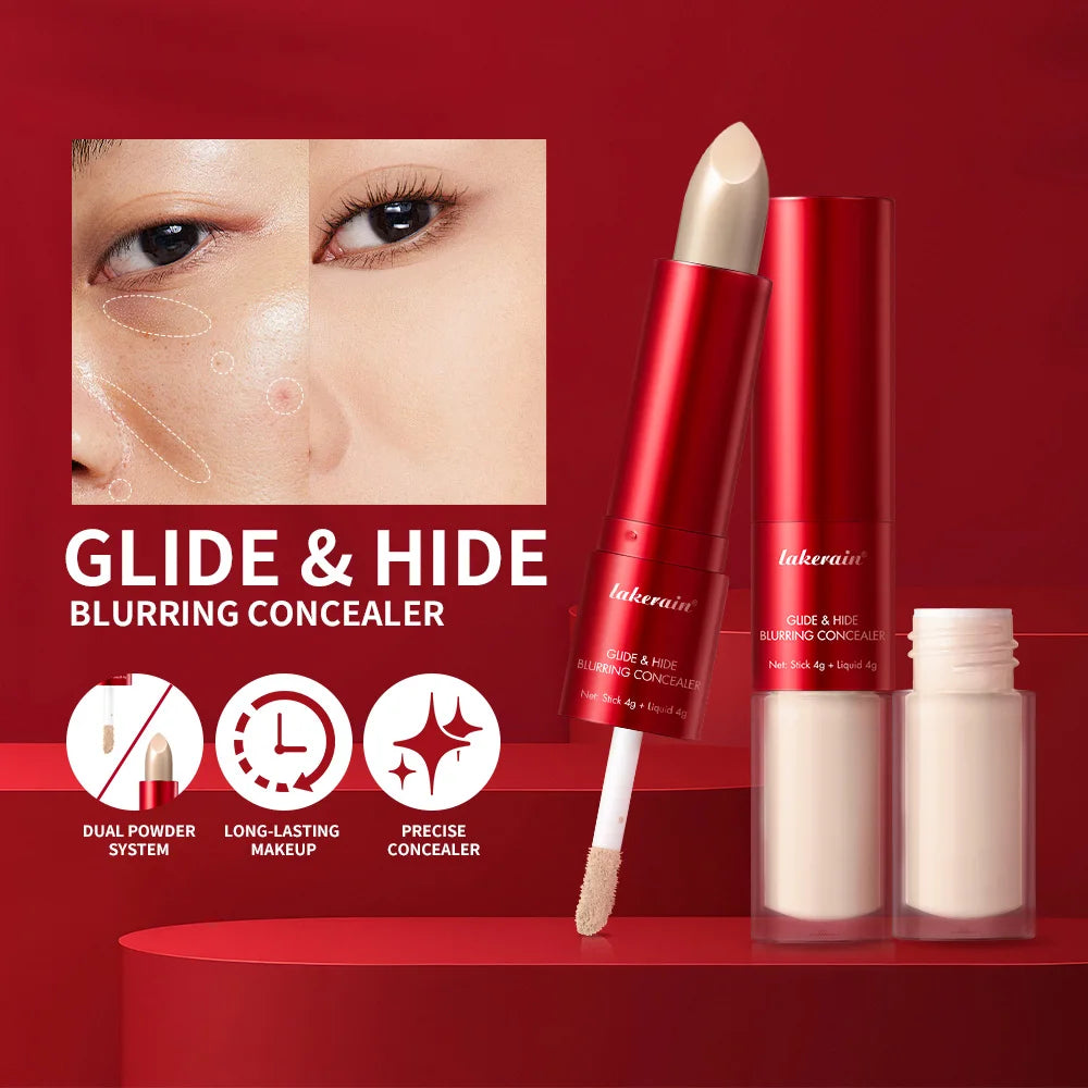 2-in-1 Liquid Concealer Balm Stick | High Coverage, Long-Lasting Liquid Concealer Stick QXL