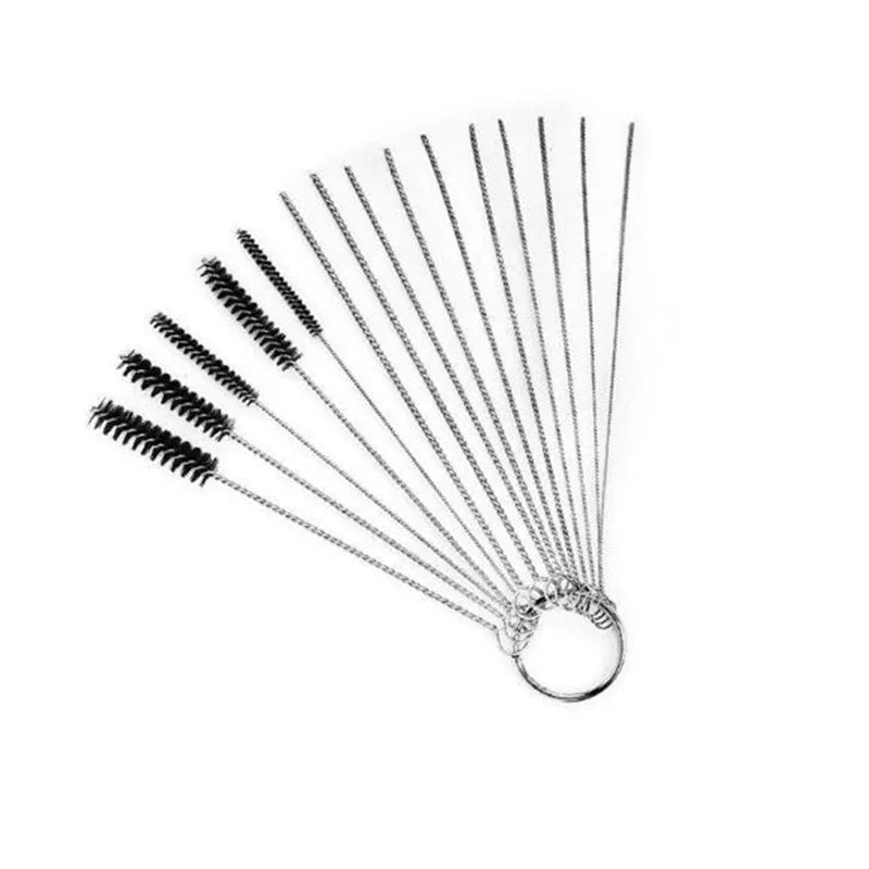 15-Pc Carburetor Cleaning Brush & Needle Set – Stainless Steel Carburetor Cleaning Kit QXL