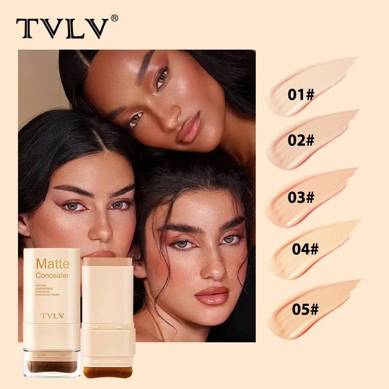 TVLV Double-Head Concealer & Foundation Cream | 5 Shades Concealer Foundation Cream QXL