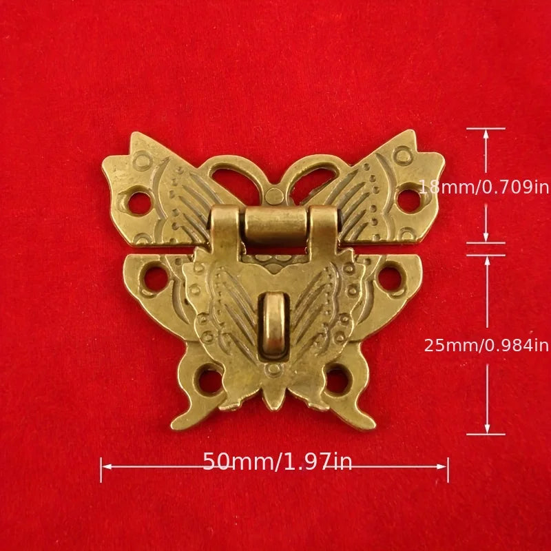 Antique Butterfly Lock Clasp | Zinc Alloy Vintage Box Catch Box Lock Clasp QXL