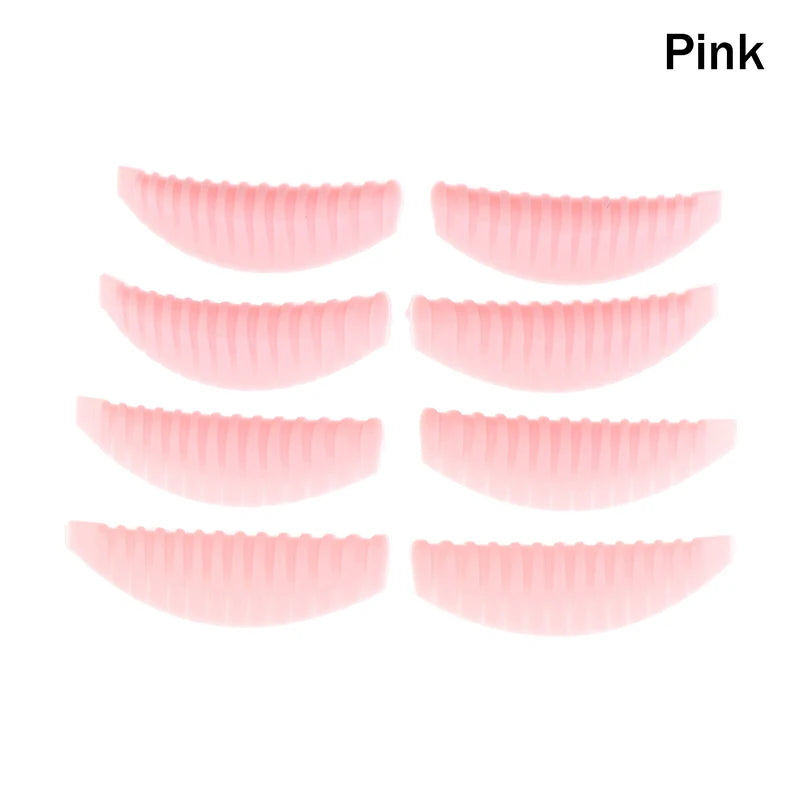 4-Pair Reusable Silicone Eyelash Lifting Pads for 3D Lash Curl Lash Lifting Pads QXL Pink