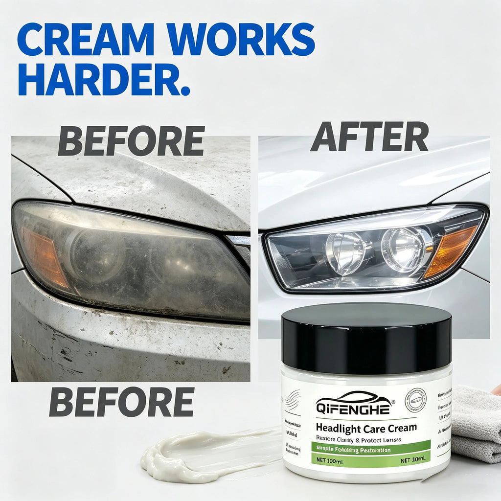 Headlight Restoration Cream 100ml – UV Shield & Clarity Polish Headlight Restoration Cream QXL