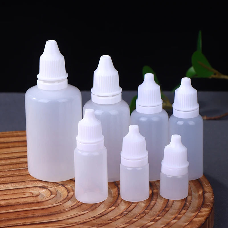 10-Pack Refillable Plastic Dropper Bottles 3–50ml Refillable Dropper Bottles QXL