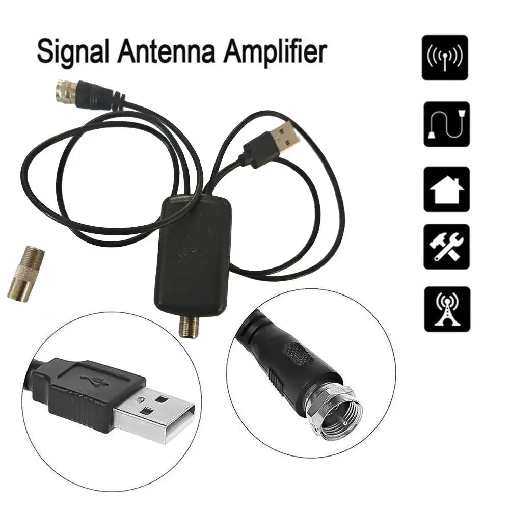 4K HD Digital TV Antenna Amplifier | High-Gain Signal Booster TV Antenna Amplifier QXL