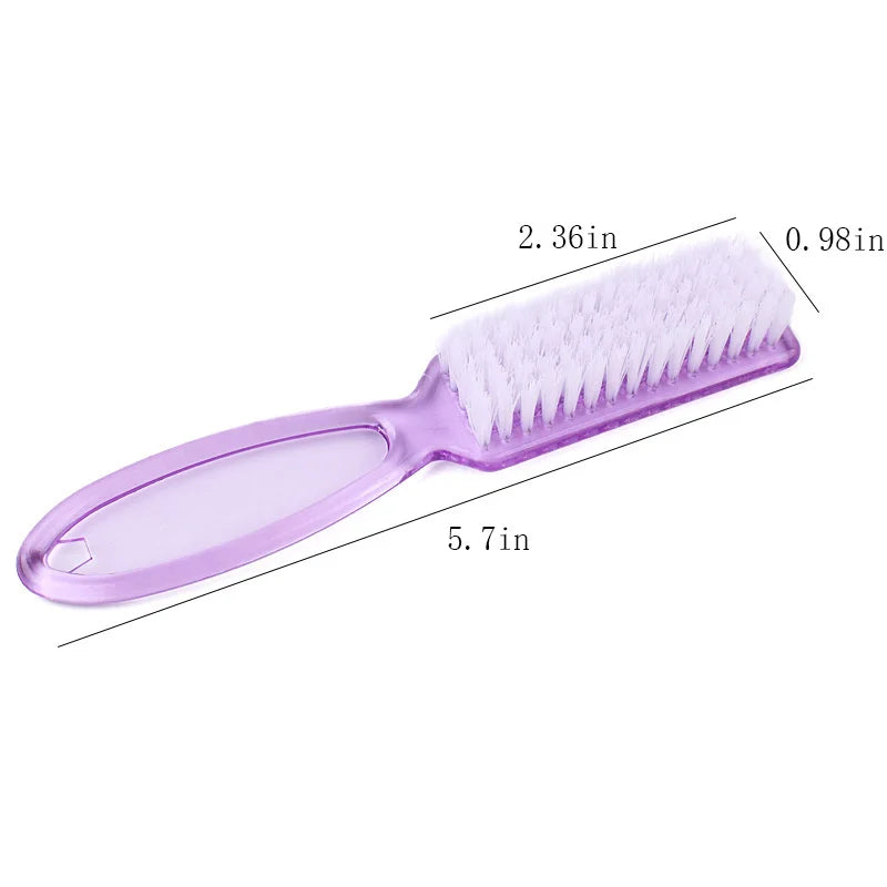 FUMOSIK 2-Pack Nail Art Dust Remover Brushes | Plastic Handle Nail Art Brush QXL