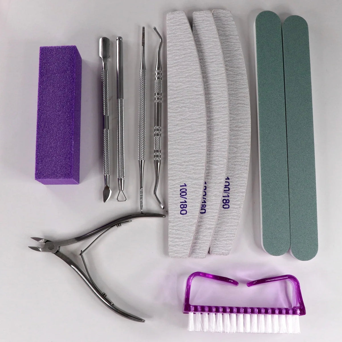 Professional Cuticle Nipper Set | Pusher, Buffer & Peeler Kit Cuticle Tool Set QXL