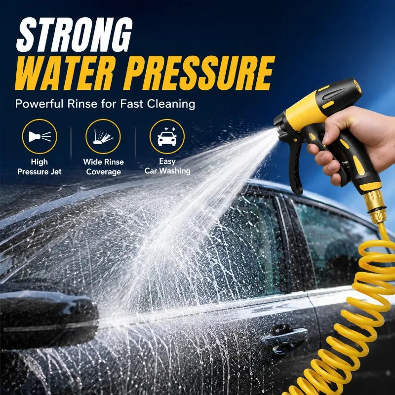 Retractable Spring Hose & Spray Gun Set | 10M 15M 20M Retractable Garden Hose QXL