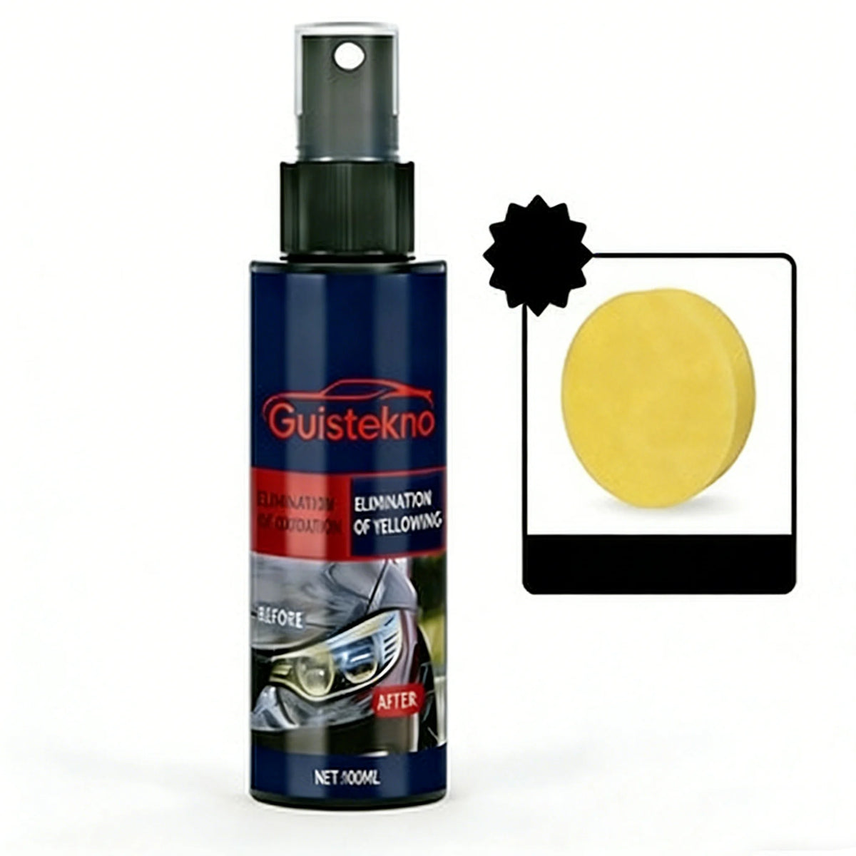 Car Headlight Restoration Spray 100ml | Polish & Clarity Kit Headlight Restoration Spray QXL