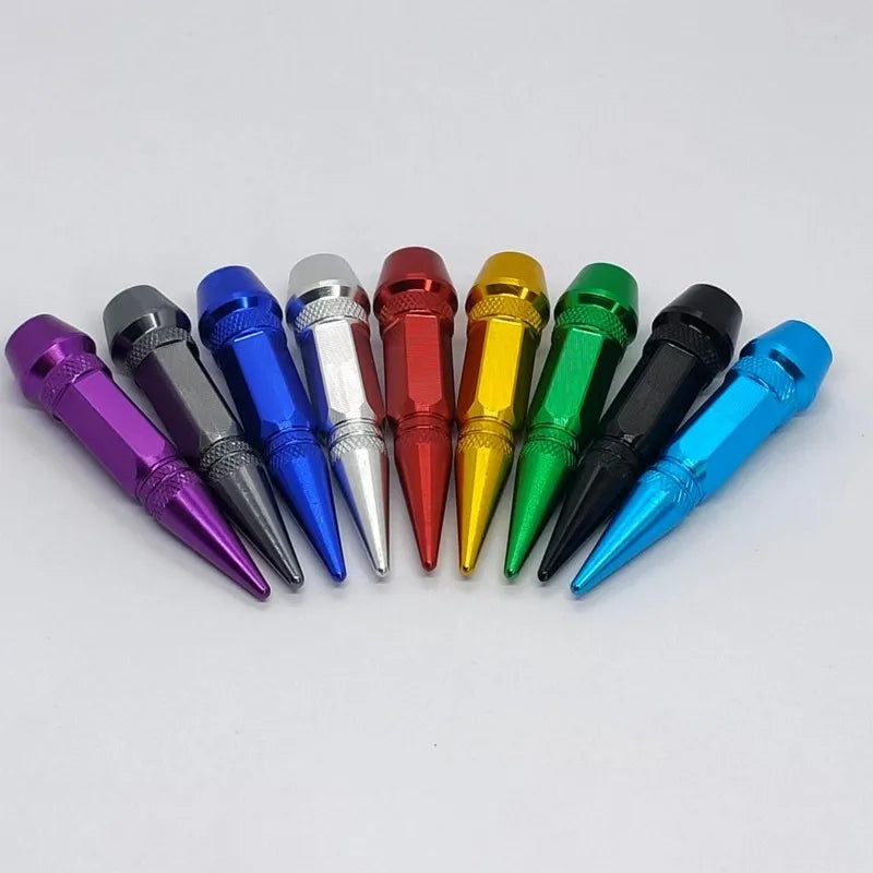 60mm Aluminum Spike Valve Stem Caps | Schrader US Thread Valve Stem Caps QXL