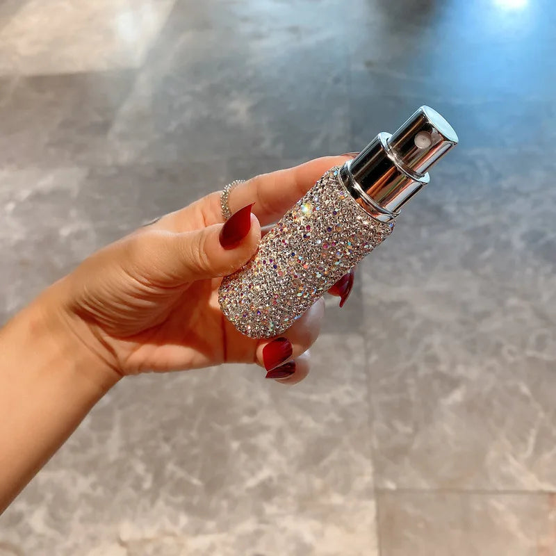 Diamond-Encrusted 10ml Refillable Travel Spray Perfume Bottle Perfume Atomizer QXL