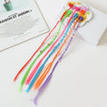 Girls Rainbow Clip-In Braided Hair Extensions – 6-Pack Clip-In Hair Braids QXL peach heart 6Pcs