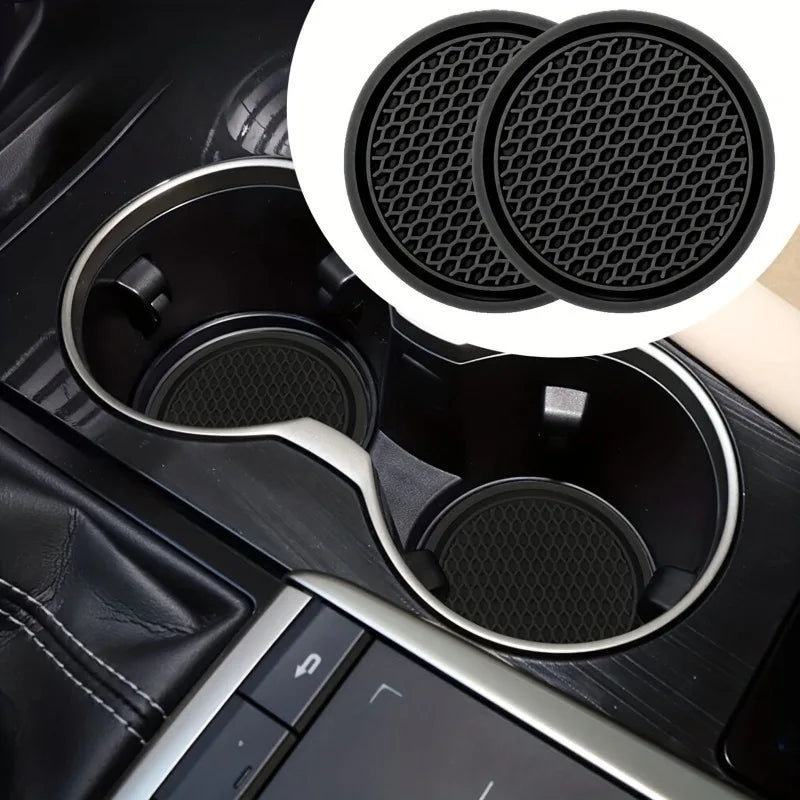 2-Pack Silicone Car Cup Holder Anti-Slip Coaster Pads Car Cup Holder Pad QXL