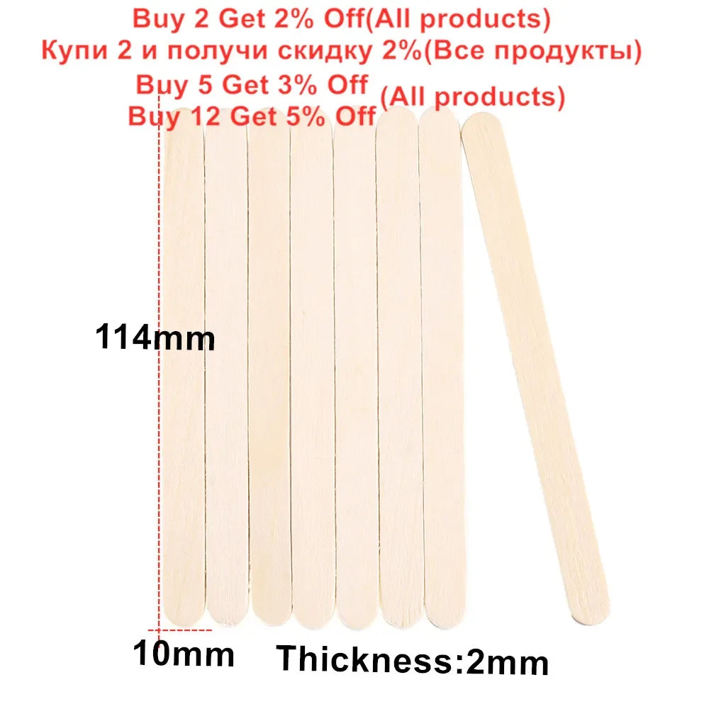 Wood Craft Sticks 50/100/150-Pack | Resin Stirring & DIY Wooden Craft Sticks QXL