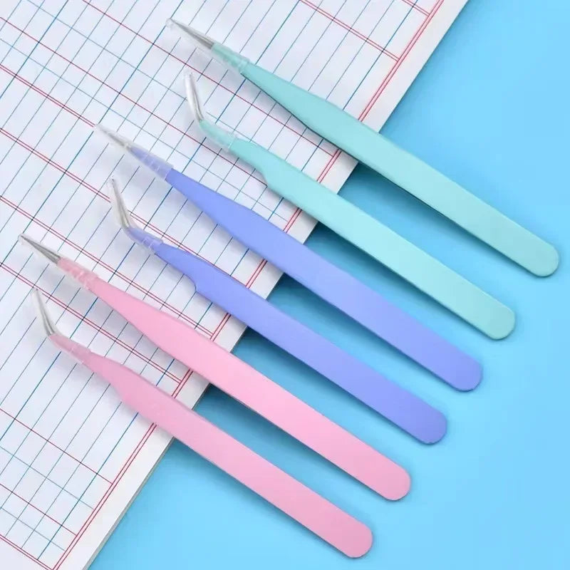 Stainless Steel Tweezers for Nail Art, Rhinestones & Lashes Nail Art Tweezers QXL