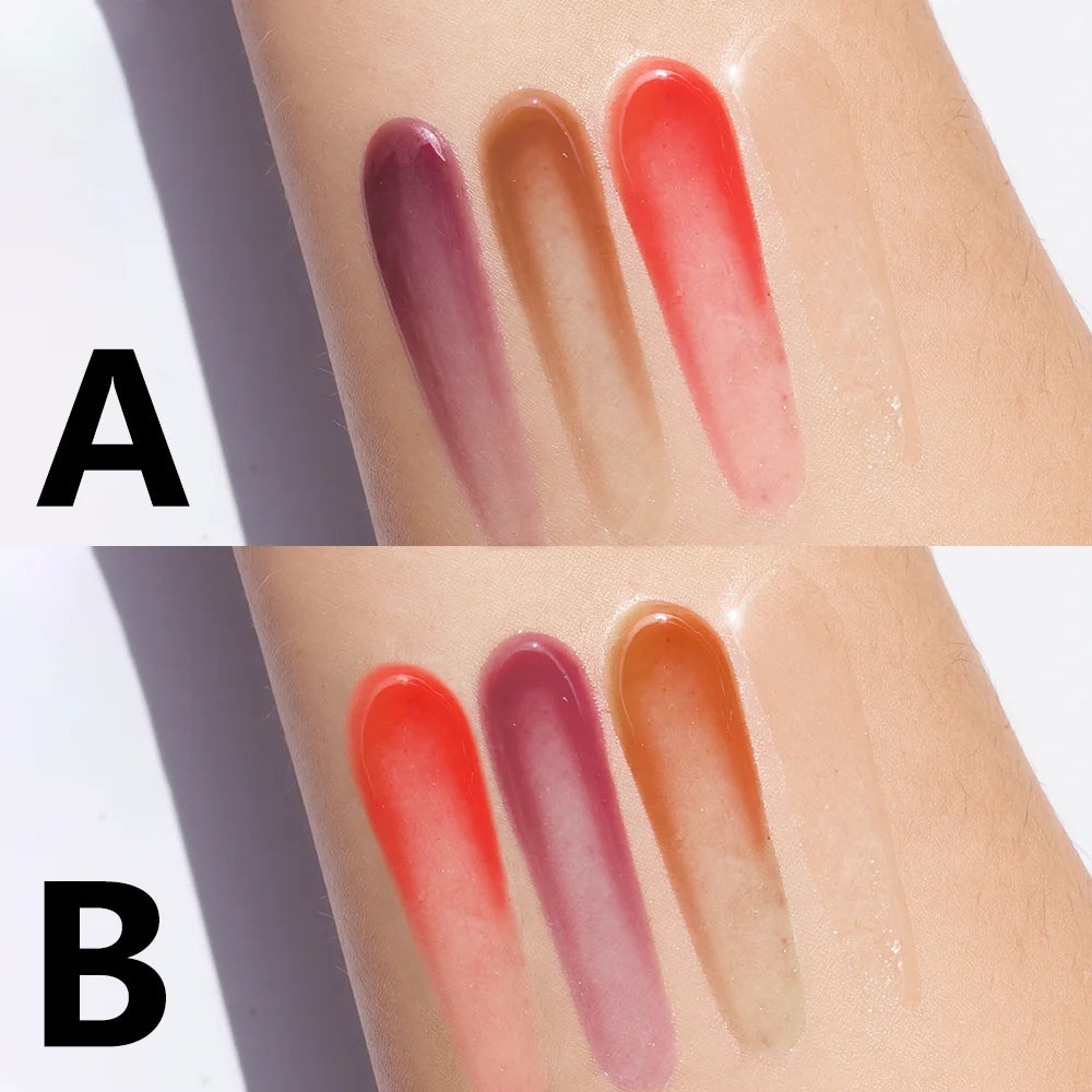 CHOOSE RASME Vanilla Beige Lip Balm & Gloss Set – 4 Shades Lip Gloss Set QXL