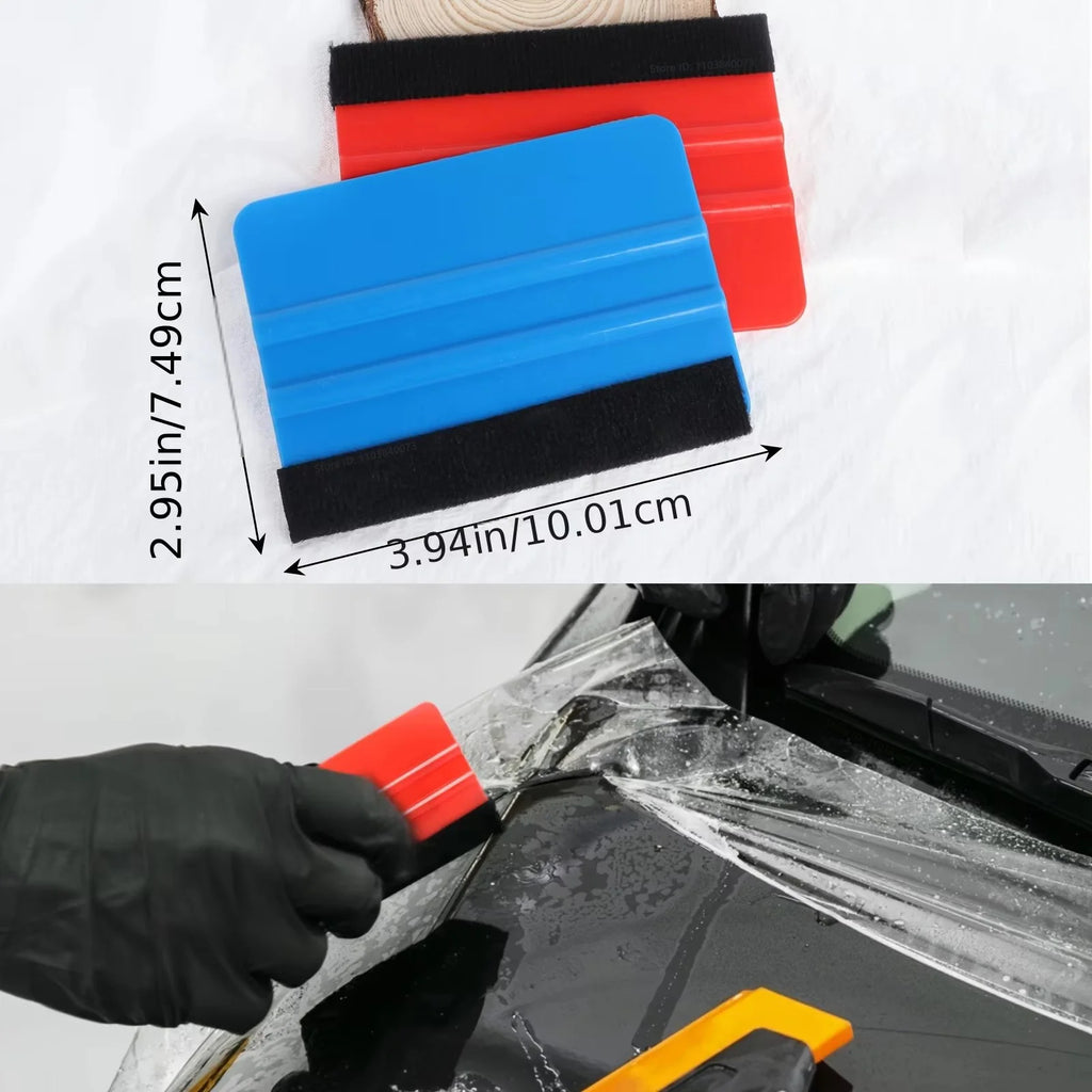 Professional Car Vinyl Wrap Tool Kit Complete Window Tinting Felt Squeegee Cutter for PPF Carbon Fiber Film Sticker Application QXL