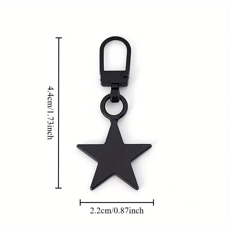 Metal Star Zipper Pull Tabs – Detachable Pullers for Bags & Jackets Zipper Pull Tabs QXL