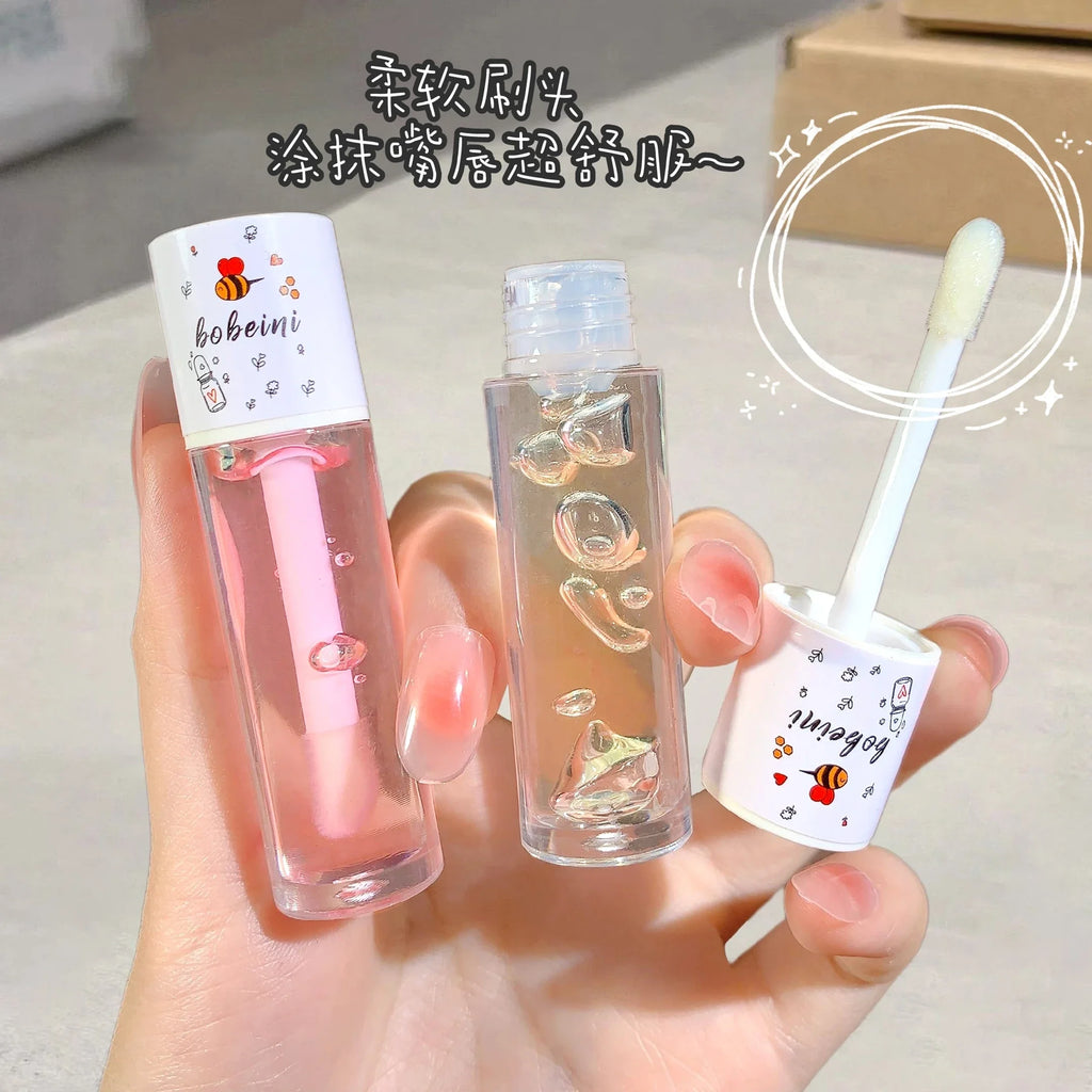 Peach Honey Lip Oil | Plumping Moisturizing Gloss & Balm Lip Oil Gloss QXL