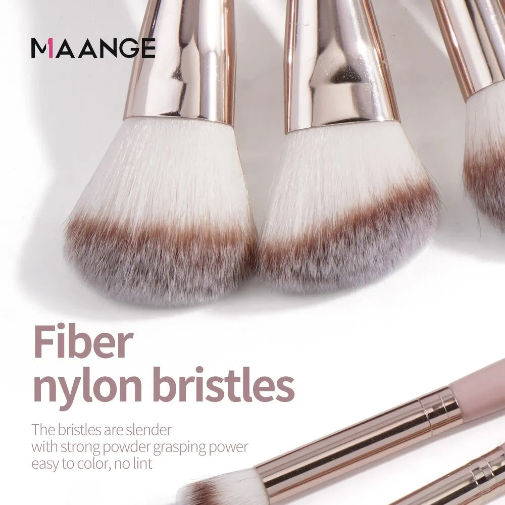 MAANGE 9-Piece Makeup Brush Set | Foundation & Eyeshadow Makeup Brush Set QXL