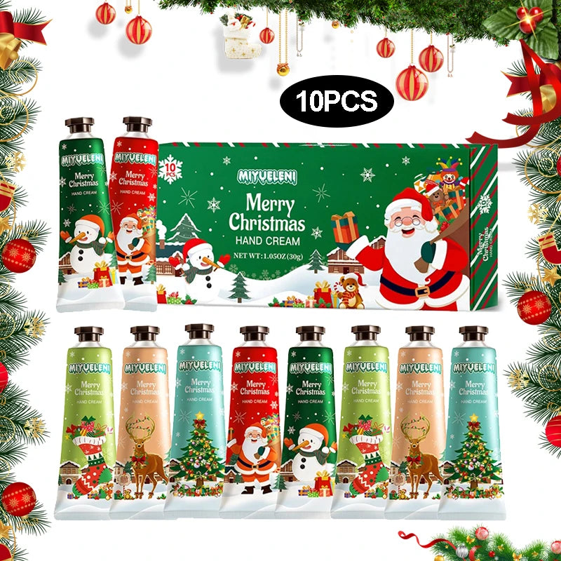 10-Piece Christmas Hand Cream Gift Box | All Skin Types Hand Cream Set QXL green 300g