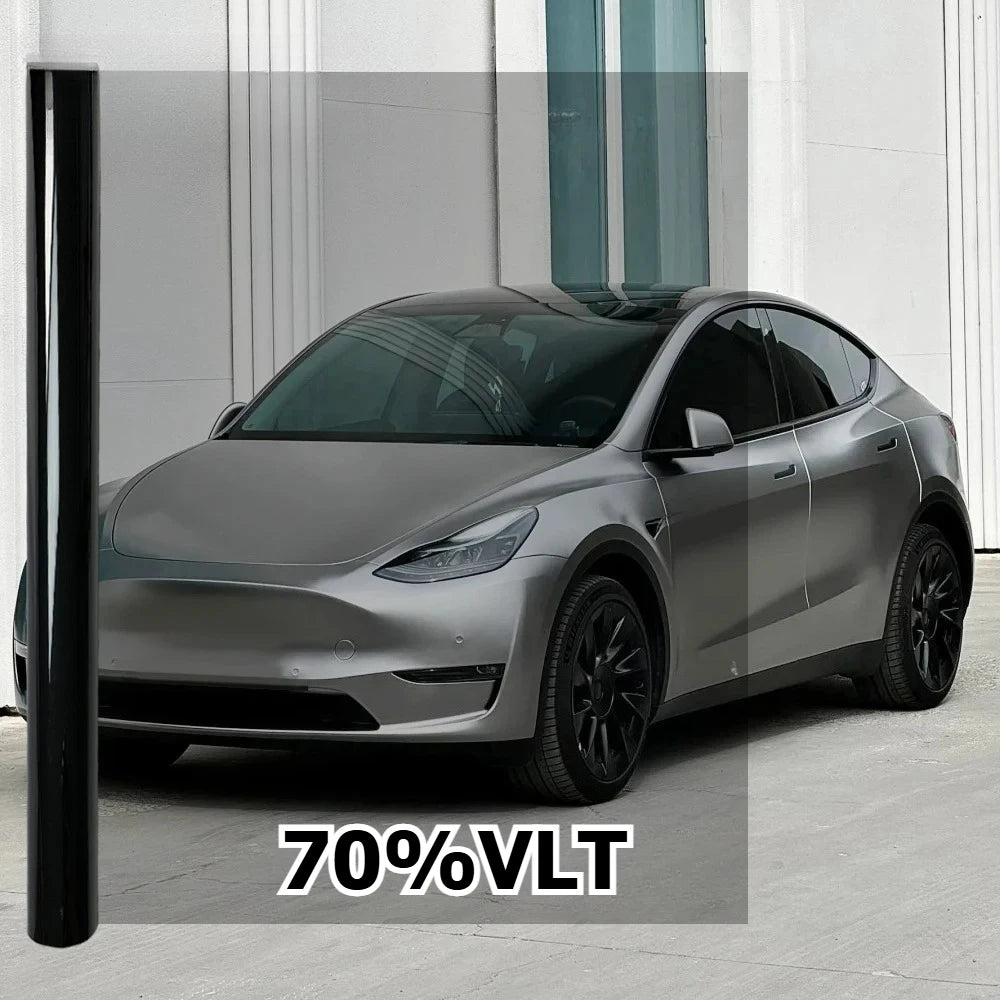 Black Car Window Tint Film 50x300cm | 1%–70% VLT UV Block Window Tint Film QXL 70 50x300CM