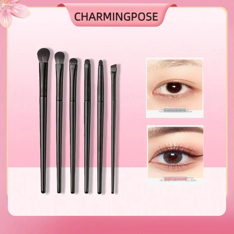 6-Piece Eye Makeup Brush Set | Synthetic Bristles & Brow Tools Eye Makeup Brush Set QXL