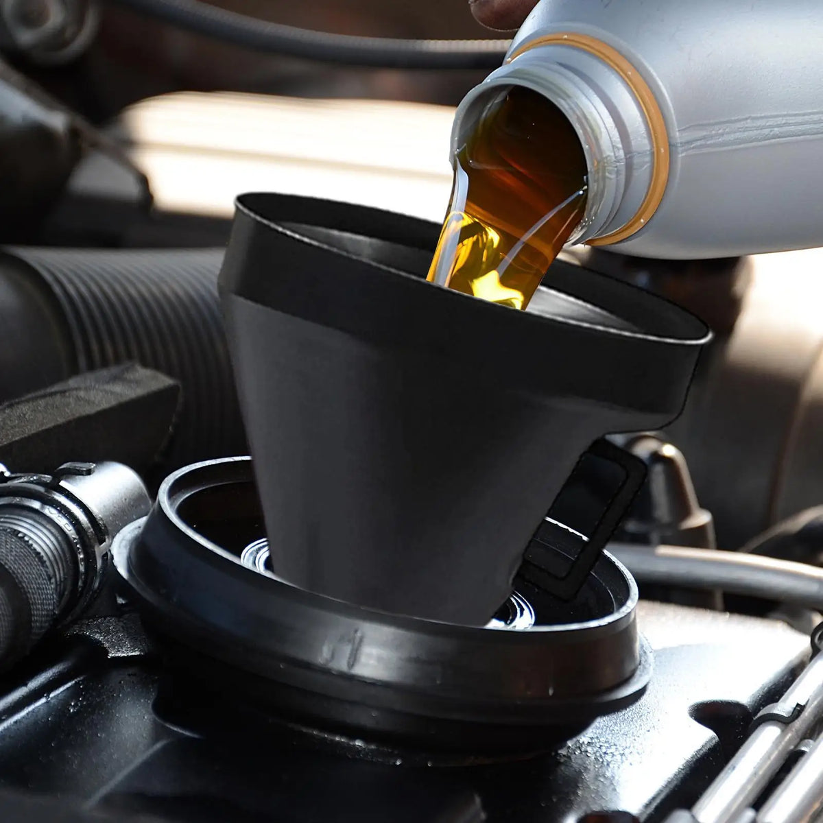 Flexible Automotive Oil Funnel | Car Motorcycle RV Fluid Transfer Automotive Oil Funnel QXL