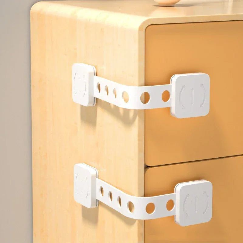 Baby Cabinet Safety Locks | Adjustable Multi-Function 1/3/5 Pack Baby Safety Lock QXL