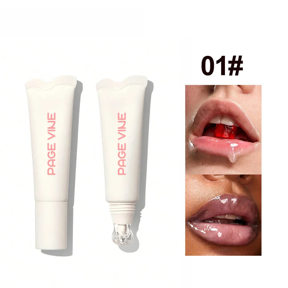 PAGE VINE Brightening Lip Oil Balm | Moisturizing & Exfoliating Lip Oil Balm QXL 01