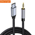 USB-C to 3.5mm AUX Audio Adapter Cable with DAC USB-C Audio Adapter QXL black 0.5m