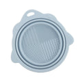 Foldable Silicone Makeup Brush Cleaning Bowl & Scrubber Brush Cleaning Bowl QXL Blue