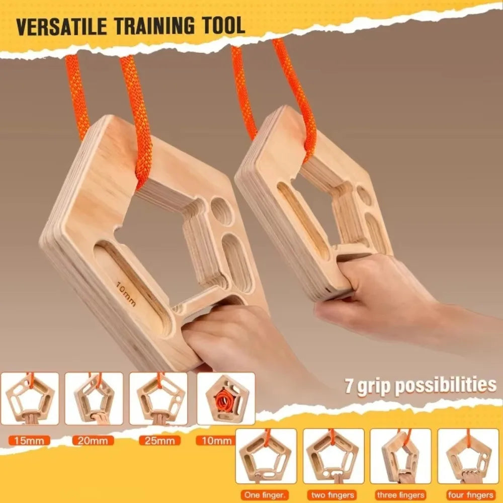 Wooden Hangboard Finger Strengthener | Climbing Pull-Up Board Climbing Hangboard QXL