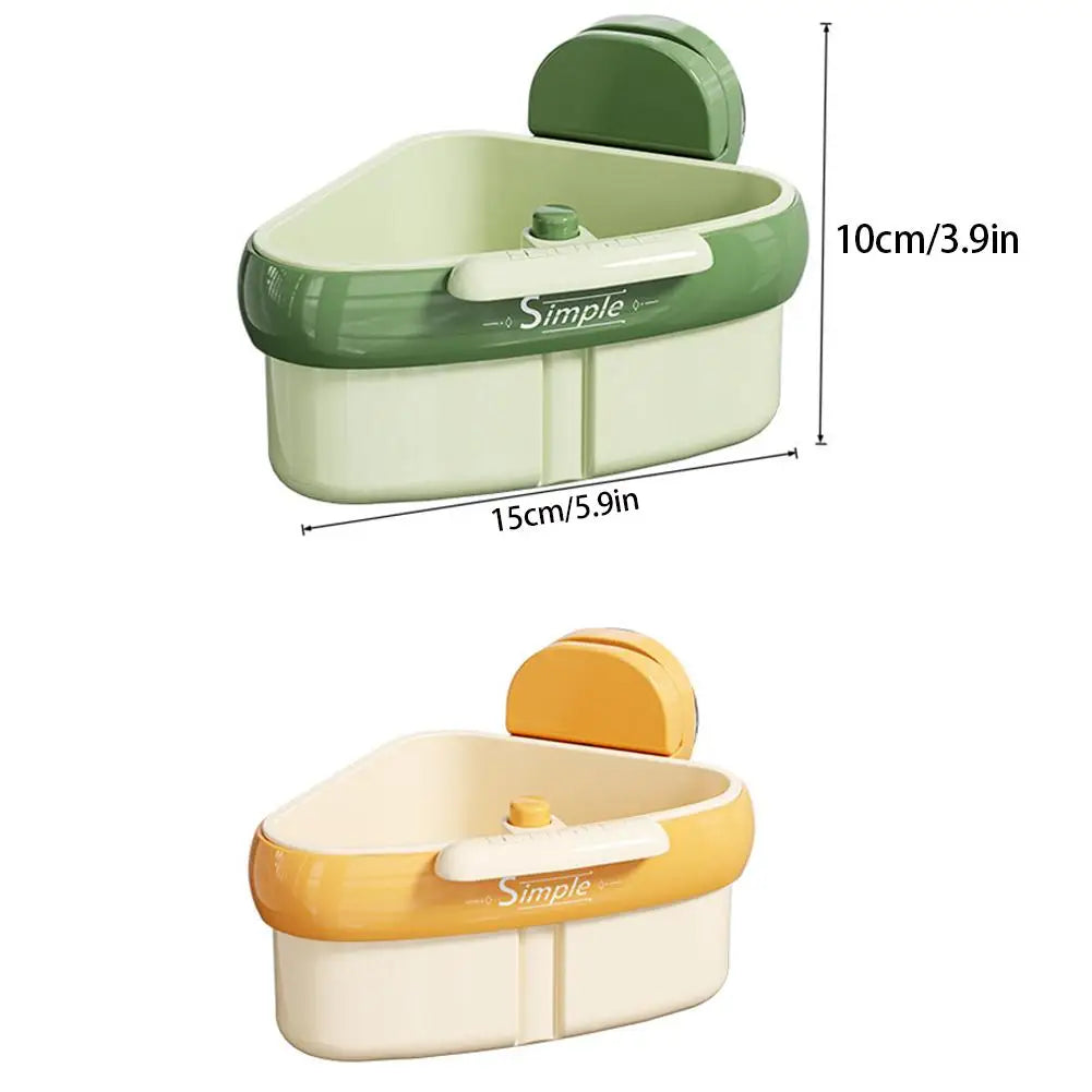 Corner Sink Drain Basket – Suction Cup & One-Click Release Sink Drain Basket QXL