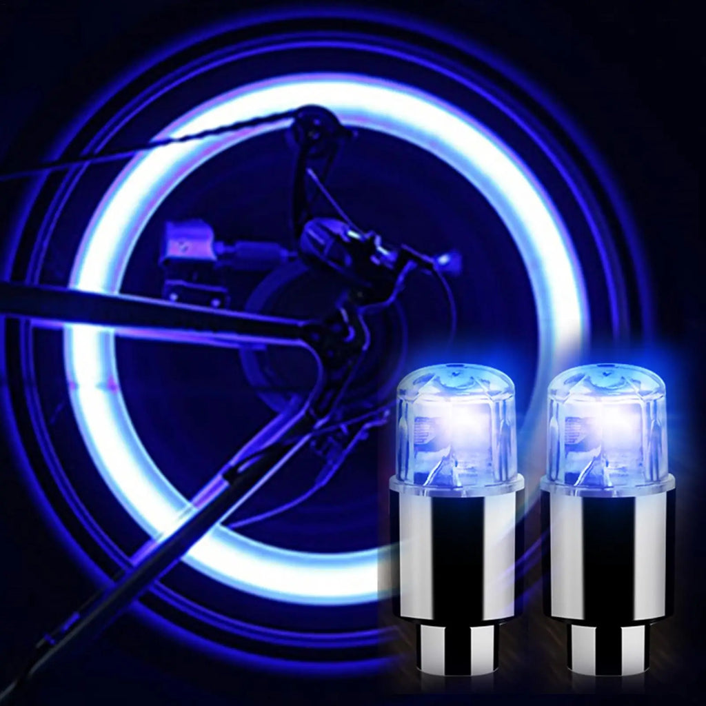 2-Pack LED Tire Valve Caps | Glowing Wheel Lights for Cars & Bikes LED Valve Cap Lights QXL