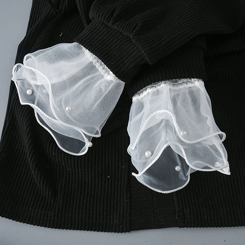 Tulle Fake Pleated Cuff Sleeves | Nail Art Photography Props Fake Pleated Cuffs QXL