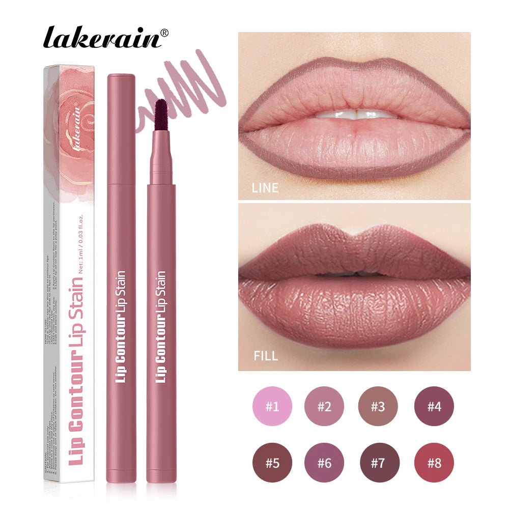 2-in-1 Dual-Sided Lip Liner & Stain Pencil | Ultra-Pigmented Lip Liner Pencil QXL