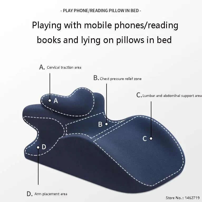 Memory Foam Prone Sleeping Pillow | Multifunctional Cushion Sleeping Pillow QXL