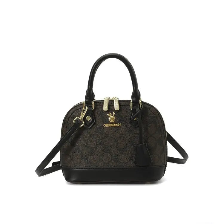Retro Leather Diaper Bag | Large Crossbody Tote for Moms Diaper Bag Tote QXL biack