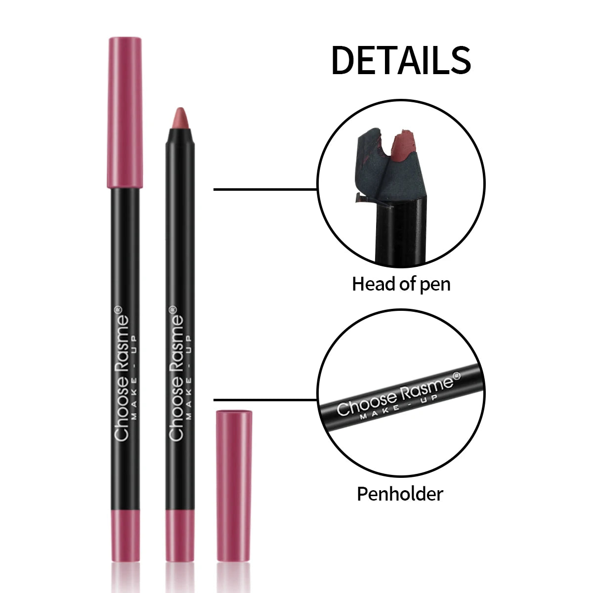 12-Piece Matte Lip Liner Set – Waterproof, Long-Lasting Nudes Lip Liner Set QXL