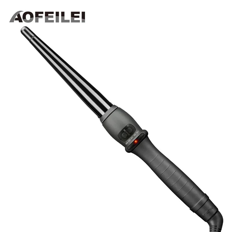 Ceramic Cone Hair Curling Iron | Digital Temp Wand Styler Hair Curling Iron QXL