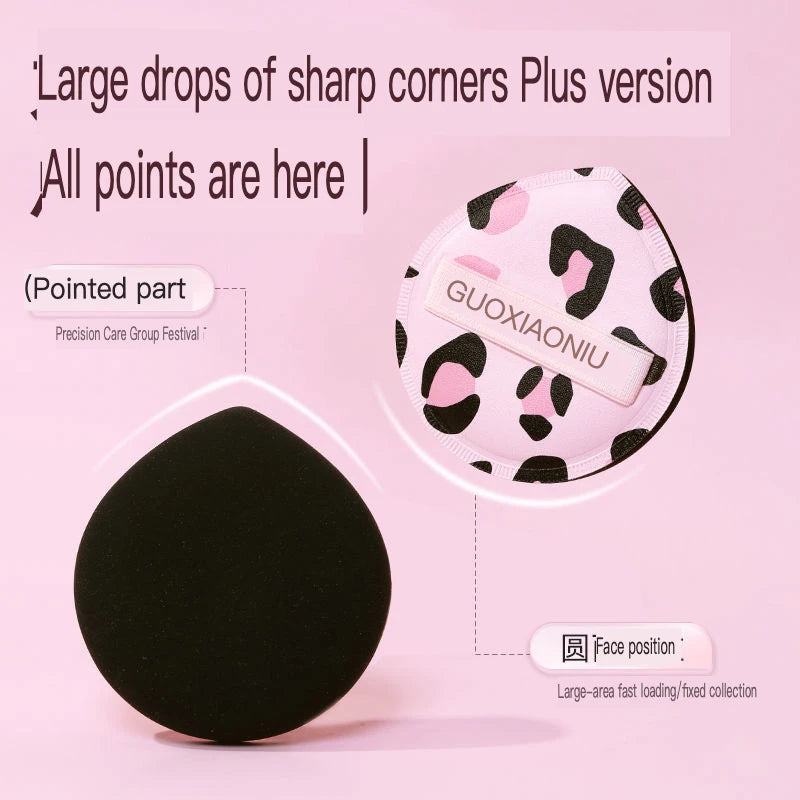 Pink Leopard Cotton Candy Powder Puff & Foundation Tool Makeup Powder Puff QXL
