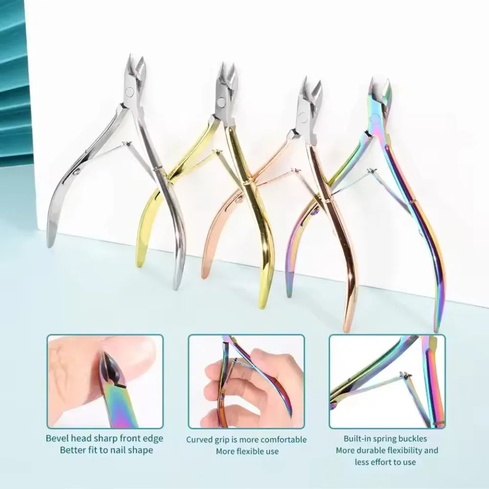 Professional Stainless Steel Cuticle Nipper | Manicure Pedicure Cuticle Nipper QXL