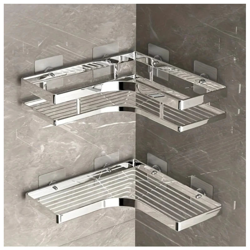No-Drill Wall Organizer | Rustproof Steel Shower Soap Holder Shower Caddy Organizer QXL