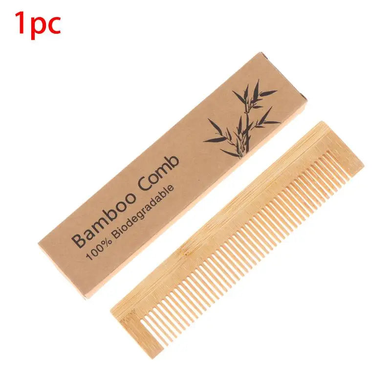 Bamboo Massage Comb | Anti-Static Detangling Hair Brush Bamboo Hair Comb QXL A 1PCS