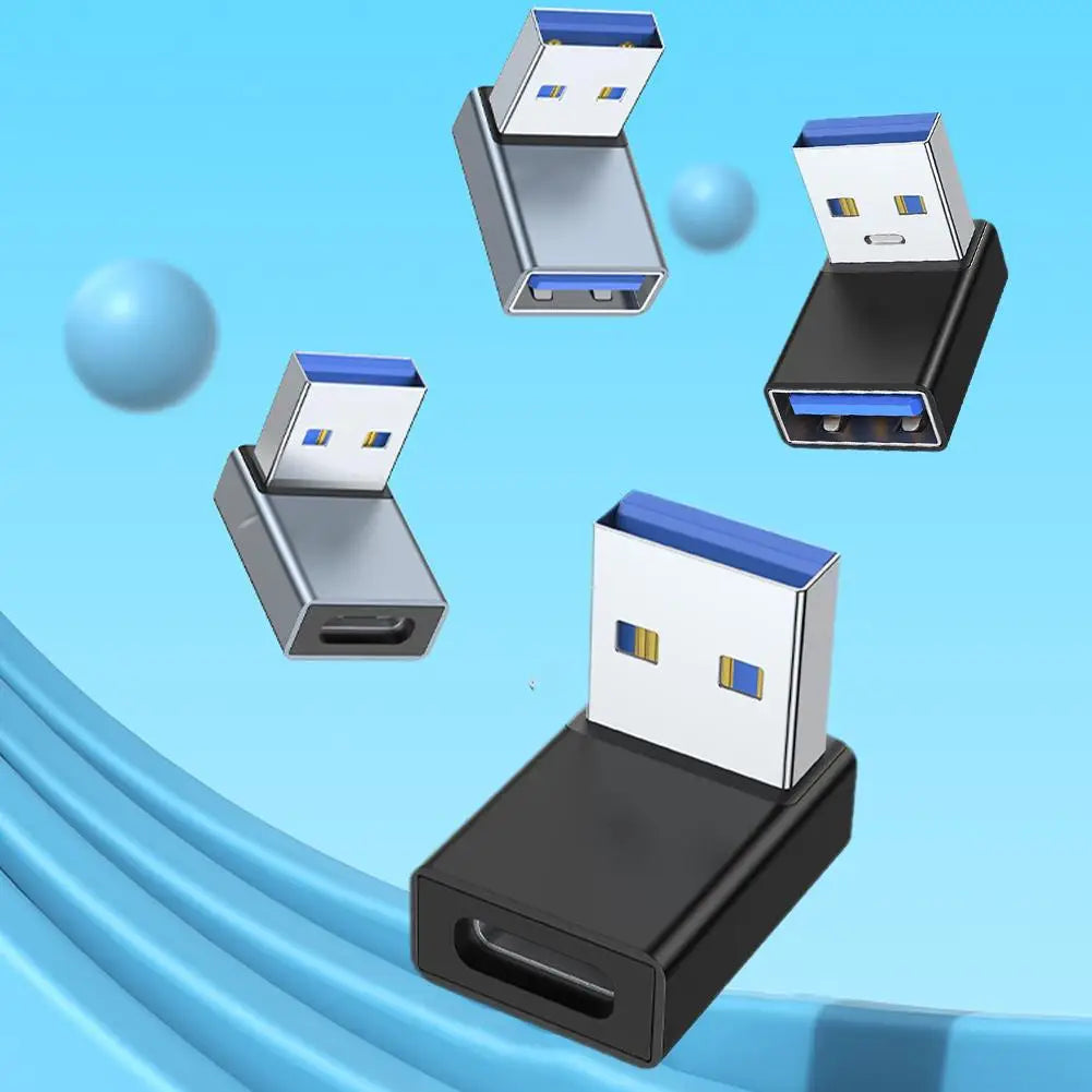 90° Angled USB 3.0 Male to Female Adapter – 4 Directions USB Angle Adapter QXL