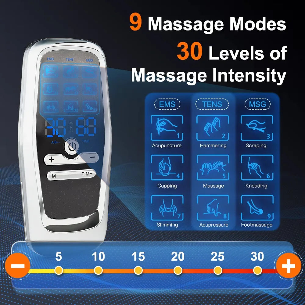 Electric Pulse TENS EMS Muscle Stimulator Massage Device Electric Pulse Massager QXL