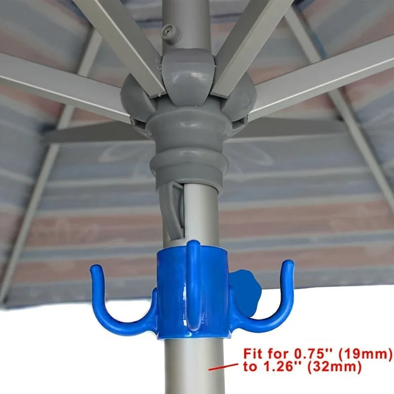 Adjustable 4-Claw Beach Umbrella Hook | Towel & Bag Hanger Umbrella Pole Hook QXL